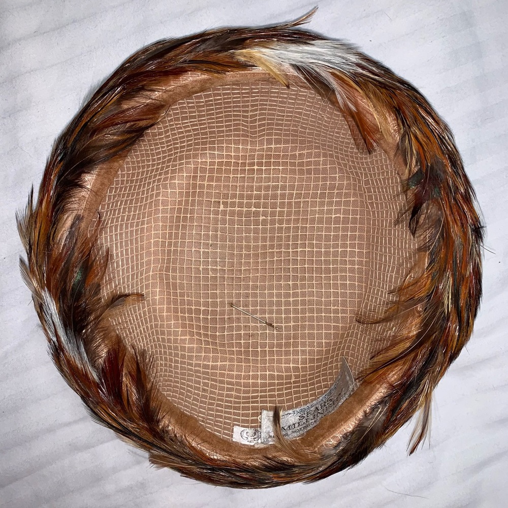🆕 Vintage Feather 50s Fedora Panama Sun Hat Sears Milliner Roebuck USA Hipster - Picture 6 of 12